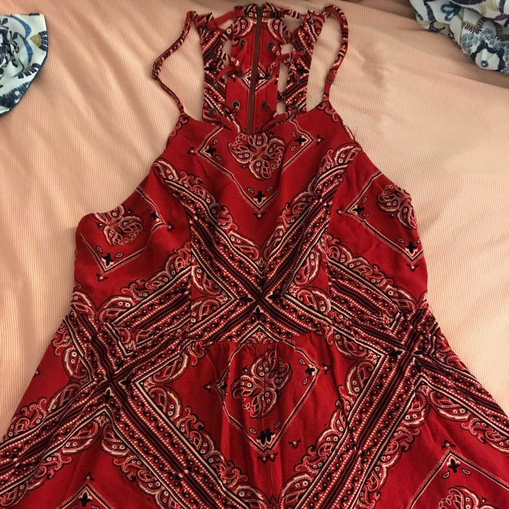 Handkerchief Pattern Razorback Romper
